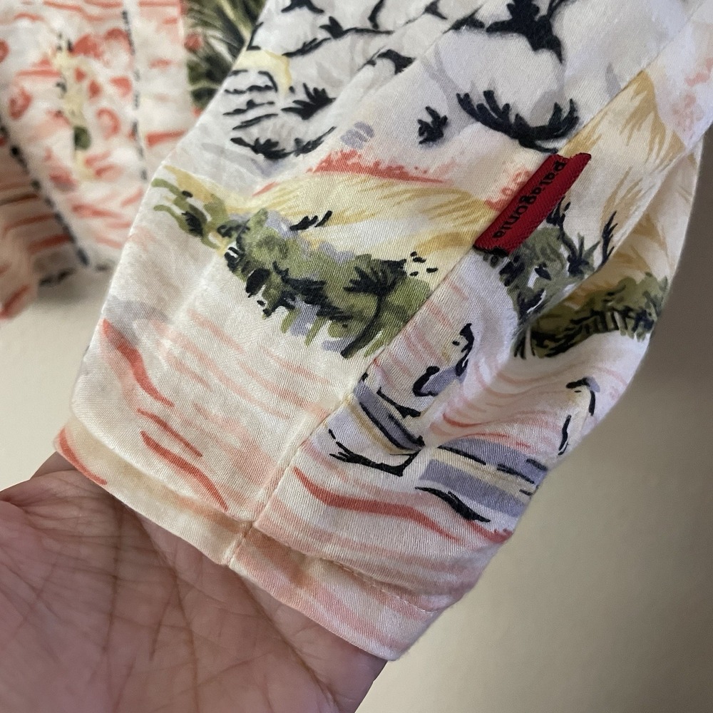 Patagonia Hawaiian Aloha Print Shirt Paddling Diamond Head Palm‎ Sz L/XL? B5 - Picture 6 of 10